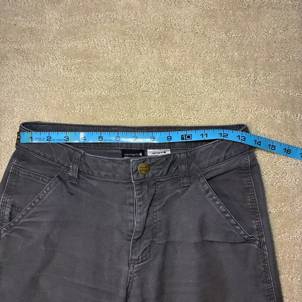 Boys 12 Carhartt Painter Canvas Pants Workwear, Worn In, Industrial, Blue Collar